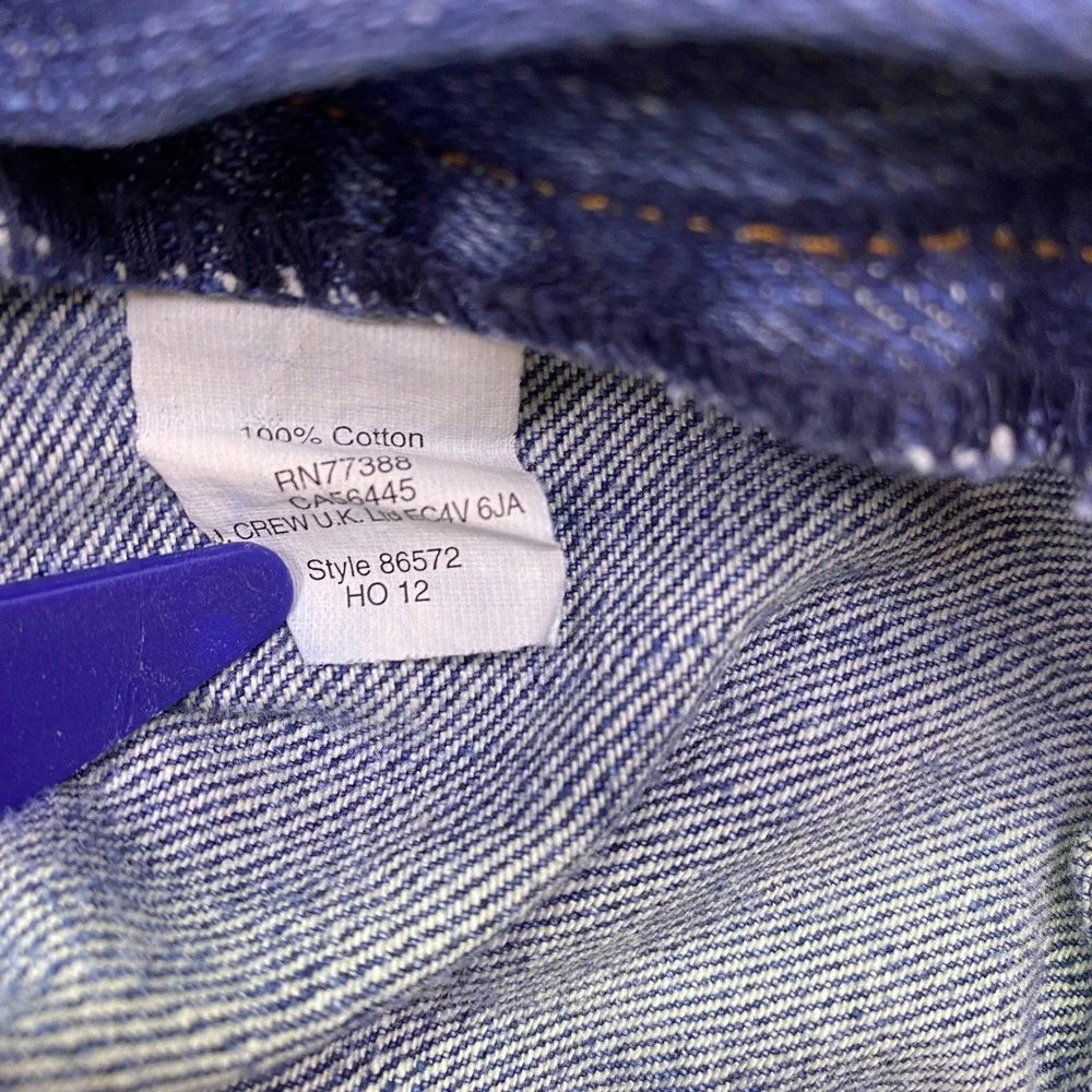 J.Crew Mens Sz 36 Bootcut Jeans Blue Denim 100% Cotton Style 86572 Western Retro